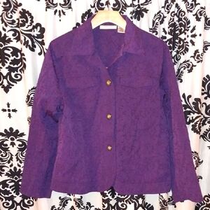 Tantrums Deep Purple Textured Jacket